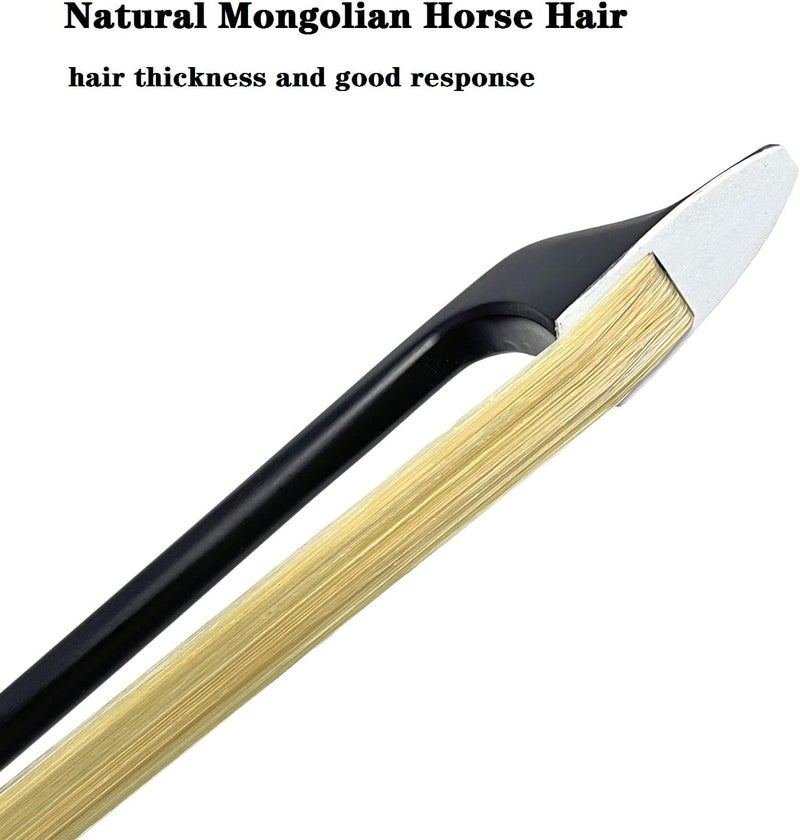 LIEKE Carbon Fiber Upright Bass Bow 4/4 Size German-Style Double Bass Bow - Image 5